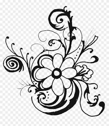 Clip Art Of Flowers - Wedding Flowers Clip Art Black And White