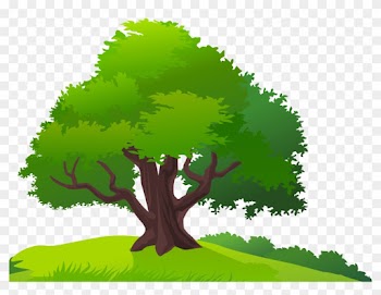 Clip Art Of Tree With Grass Clipart Pencil And In Color - Tree Clip Art