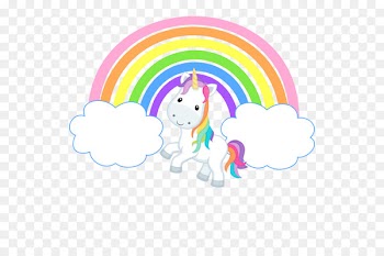 Clip art - rainbow and clouds 
