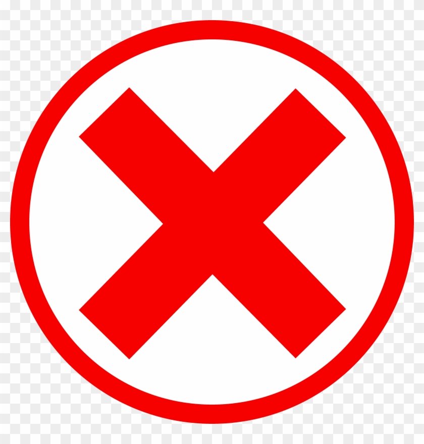 Clip Art Red X, Clip Art Showing Red X, Clip Art Shows - Red X In A Circle