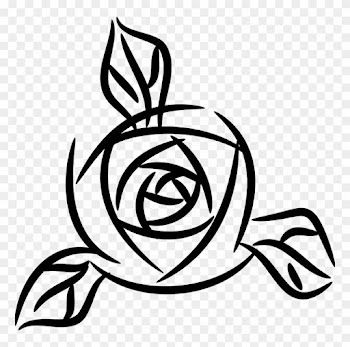 Clip Art Rose Black And White