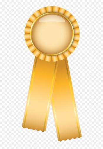 Clip art - Rosette Ribbon Yellow PNG Clipart Picture 