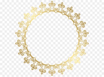 Clip art - Round Gold Border Frame Transparent Clip Art Image 