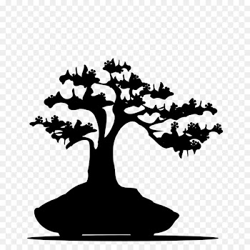 Clip art Silhouette Flower Leaf Bonsai -  