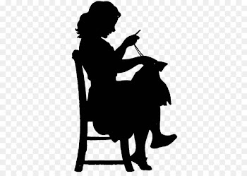 Clip art Silhouette Sewing Vector graphics Knitting - Vintage Sewing 