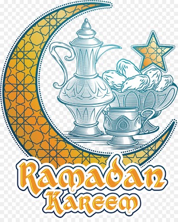 Clip art - Teapot moon Ramadan label 