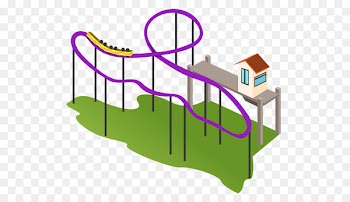 Clip art Train Rail transport Amusement park Roller coaster - lunapark badge 