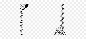 Clip Art Transparent Stock Black And White Flower Border - Black And White Border Design
