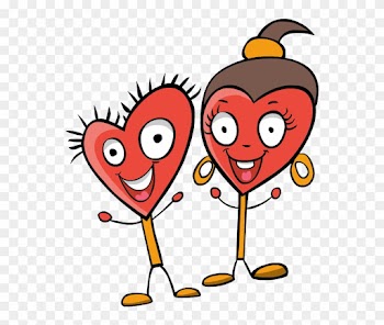 Clip Art Valentines Day Girl Boy Happy Couple Love - Girl Clipart Love Png