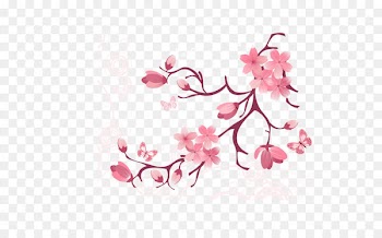 Clip art - Vector tree branches flowers 