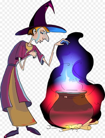 Clip art - vector witch 