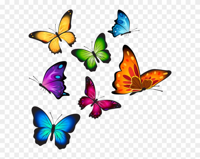 Clip Art - Watercolor Transparent Background Butterfly Clipart