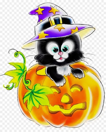 clip art witch hat black cat plant hat