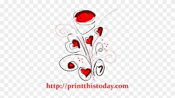 Clip Art With Hearts And Flower - Garden Roses