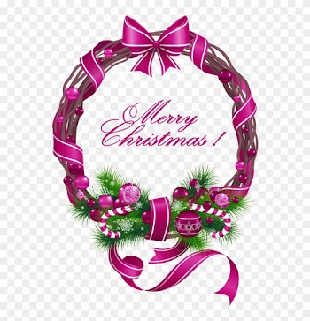 Clip Art - Wreath Merry Christmas Png