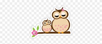 Clip Arts Related To - Mother Owl And Baby Owl