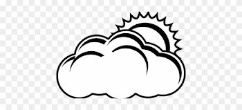 Clip Free Download Black And White Sunshine Clipart - Partly Cloudy Clipart Black And White