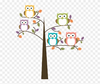 Clipart Back To School - Owls On A Tree