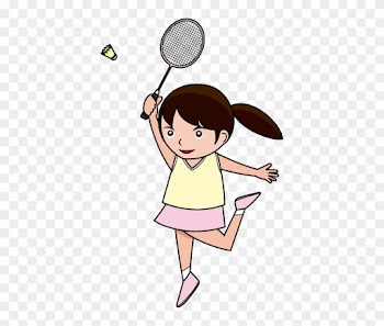 Clipart Badminton - Girl Playing Badminton Clipart