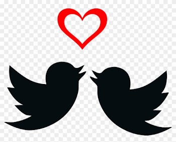 Clipart Bird Heart Blue Hugging A Clip Art Image Â€“ - Love Birds Clipart Free