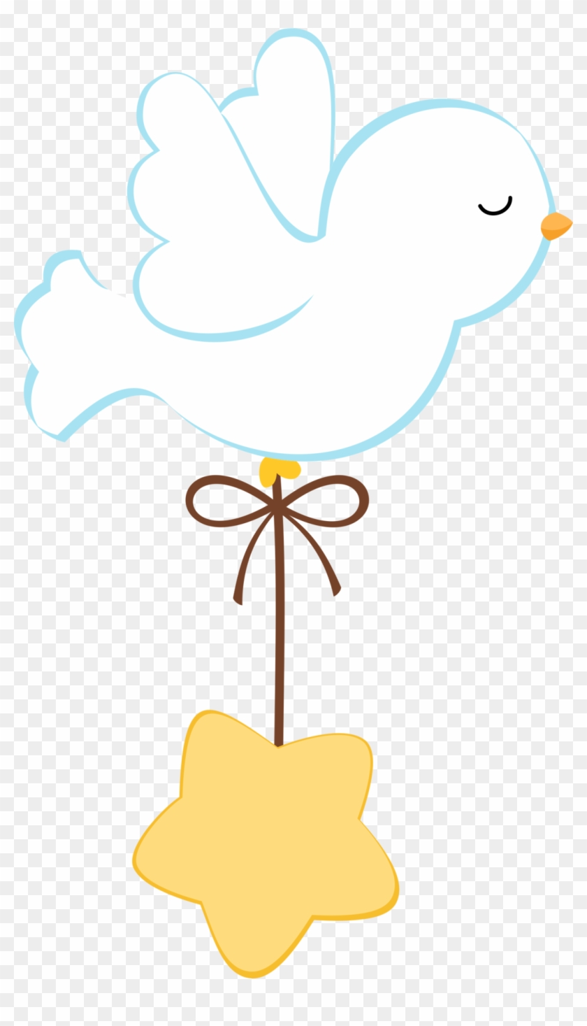 Clipart Birds Baptism - Dibujo De Palomas De Bautizo