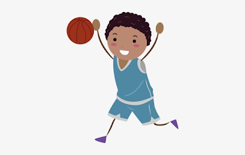 Clipart Black And White Stock Boys Playing Basketball - Play ...
