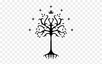 Clipart Black And White Tree - Tree Of Gondor Png