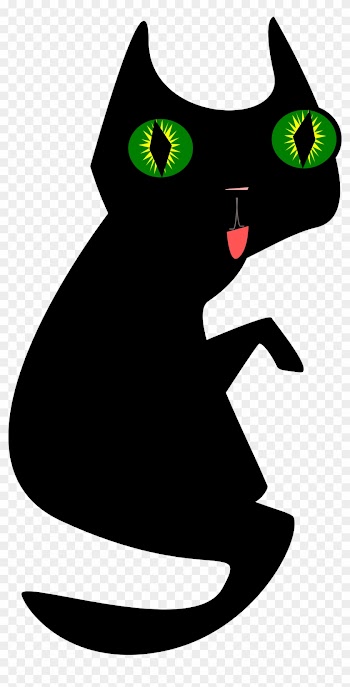 Clipart - Black Cat - Black Cat - Boo!" Halloween Tote Ba, Adult Unisex,