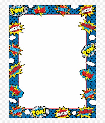 Clipart Border - Superhero Name Tag