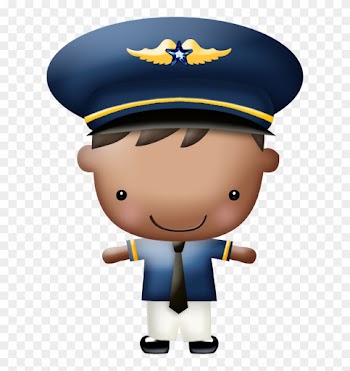 Clipart, Community Helpers, Airplane, Aviation, Clouds, - Pilotos Aviadores Animados