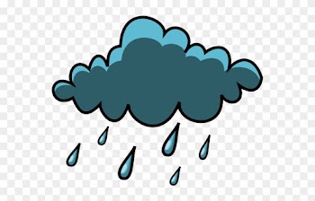 Clipart Dancing Cotton Balls - Rain Cloud Clipart