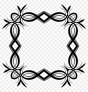 Clipart Decorative Big Image Png - Square Frames Line Drawing