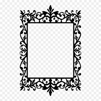 Clipart Decorative Floral Frame Silhouette Clip Art - Vintage Frame
