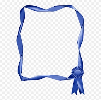 Clipart Eps - Blue Ribbon Border Clip Art