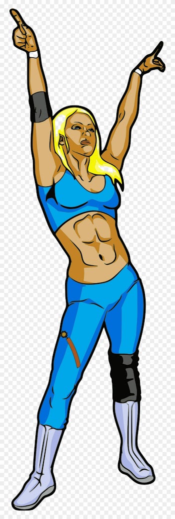 Clipart Female Professional Wrestler - Girl Wrestler Clip Art