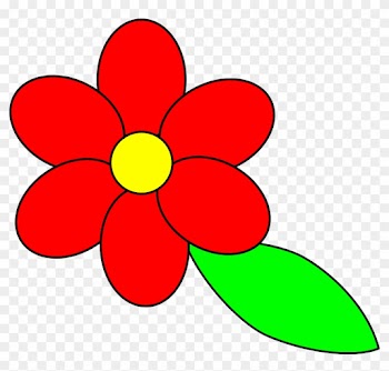 Clipart - - Flower With Leaf Clipart