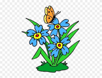 Clipart Flowers And Butterfly - Flowers Clip Art