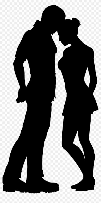 Clipart - Girl And Boy Silhouette Png