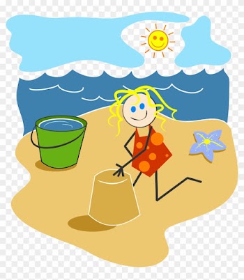 Clipart Girl At The Beach - Clipart Girl On The Beach