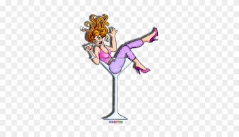 Clipart Girl In Martini Glass - Girl In Martini Glass Clipart
