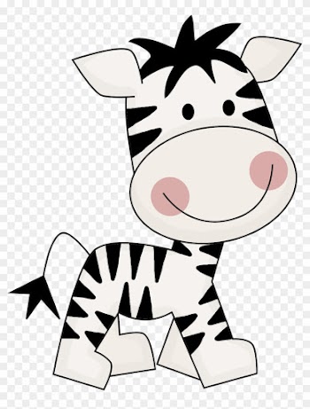 Clipart Girl Zebra Cute - Tags Safari Para Imprimir
