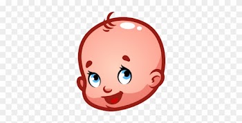 Clipart Gülen Bebek Başı - Baby Wink Cartoon