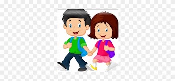 Clipart Going To School Girl