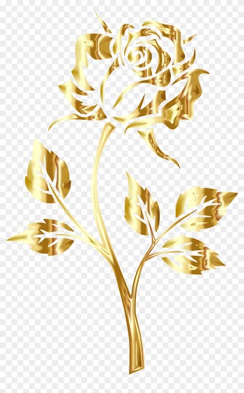 Clipart - - Golden Rose Png