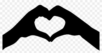 Clipart - Hand Heart Silhouette