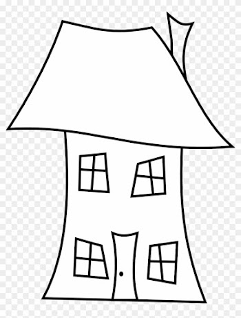 Clipart House Line Drawing Drawings Library Clip Art - Crooked House Clipart