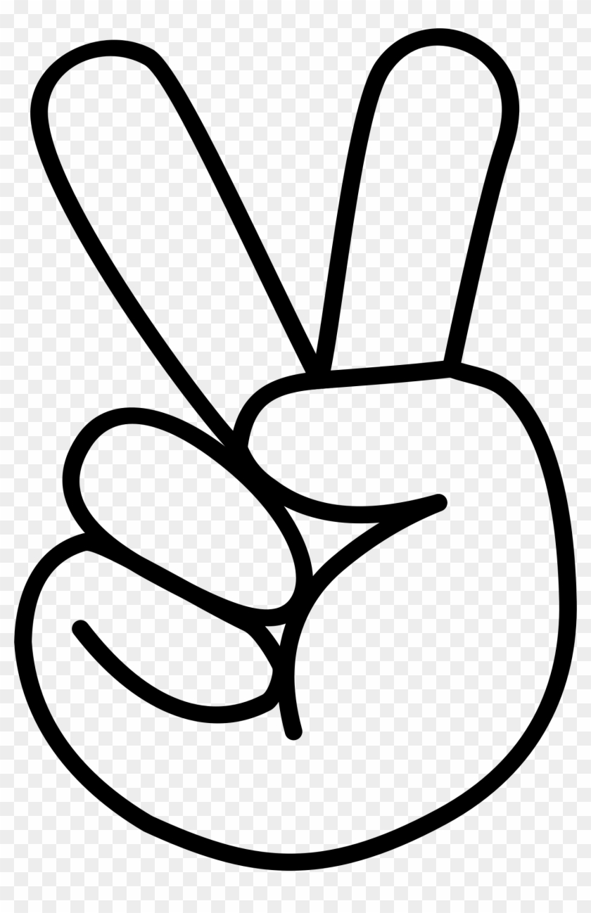 Clipart Ic Hand Peace Sign - Hand Peace Sign Svg