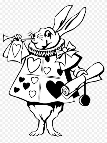 Clipart Info - Alice In Wonderland Black And White