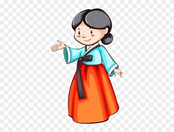 Clipart Çinli Bayan - Korean People Cartoon