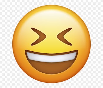 Clipart Laughing Yellow Emoticon Smiley Face - Closed Eyes Laughing Emoji